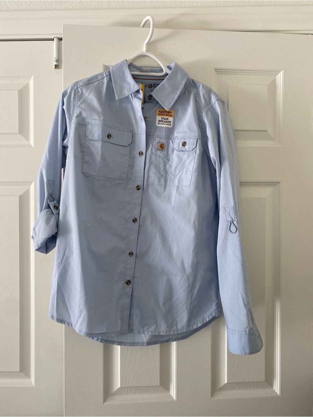 Carhartt Pale Blue Long Sleeve Work Shirt